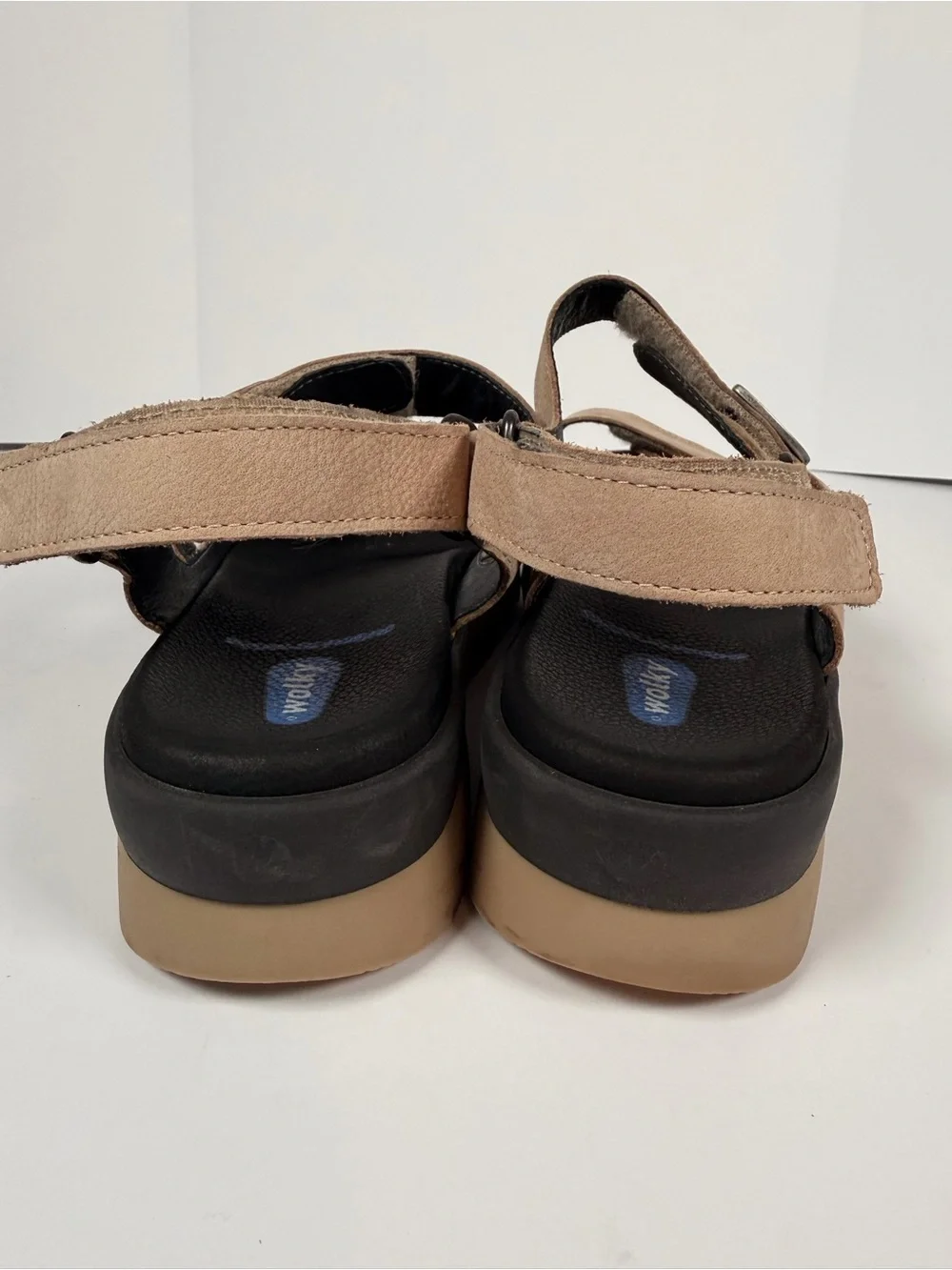 Wolky Sandals Womens Medusa Slingback Beige Leather Hook And Loop Size 40 US 9